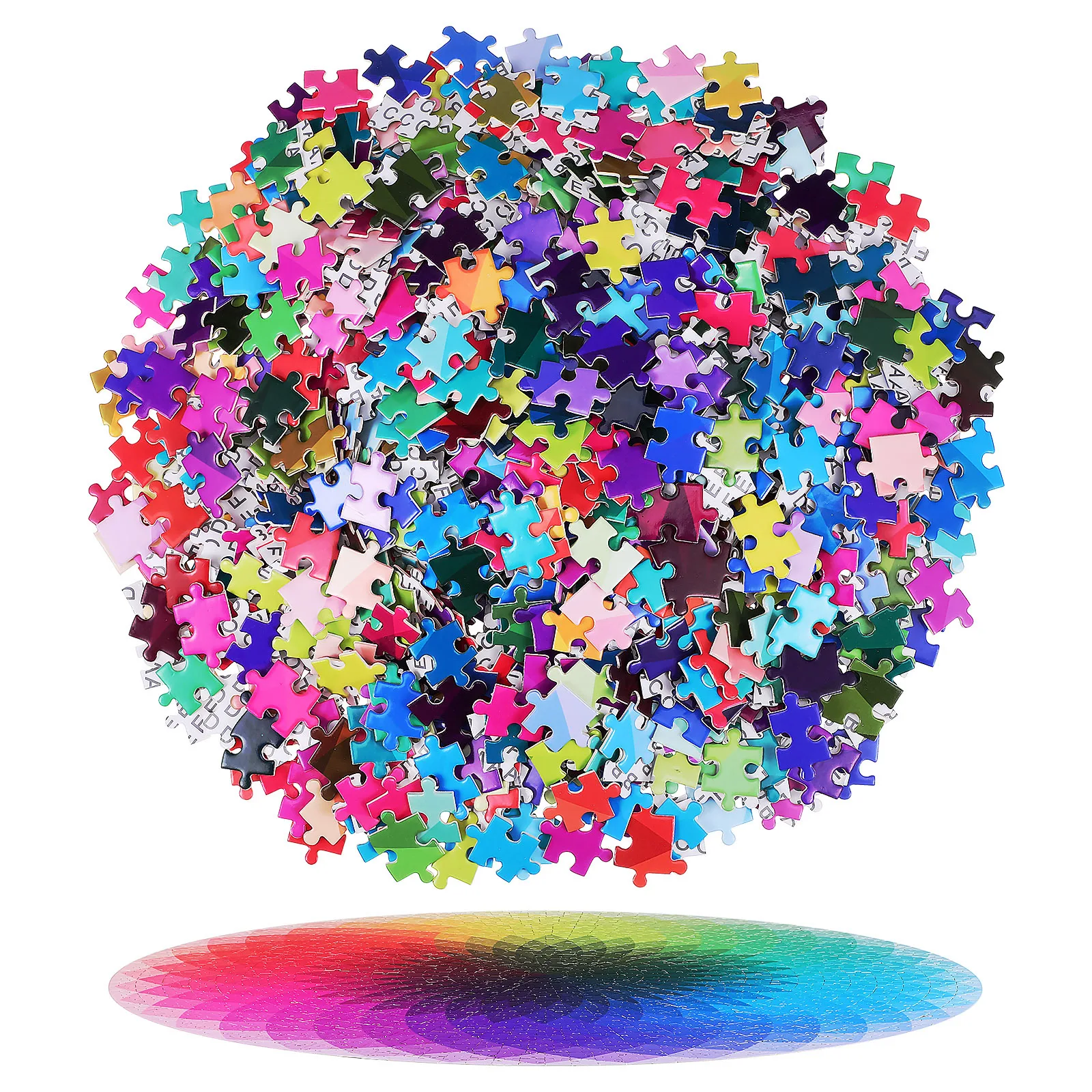 Puzzle arcobaleno da 1000 pezzi, colore sfumato che cambia puzzle per adulti, sfide dure, collezione di decorazioni, materiale robusto e sicuro
