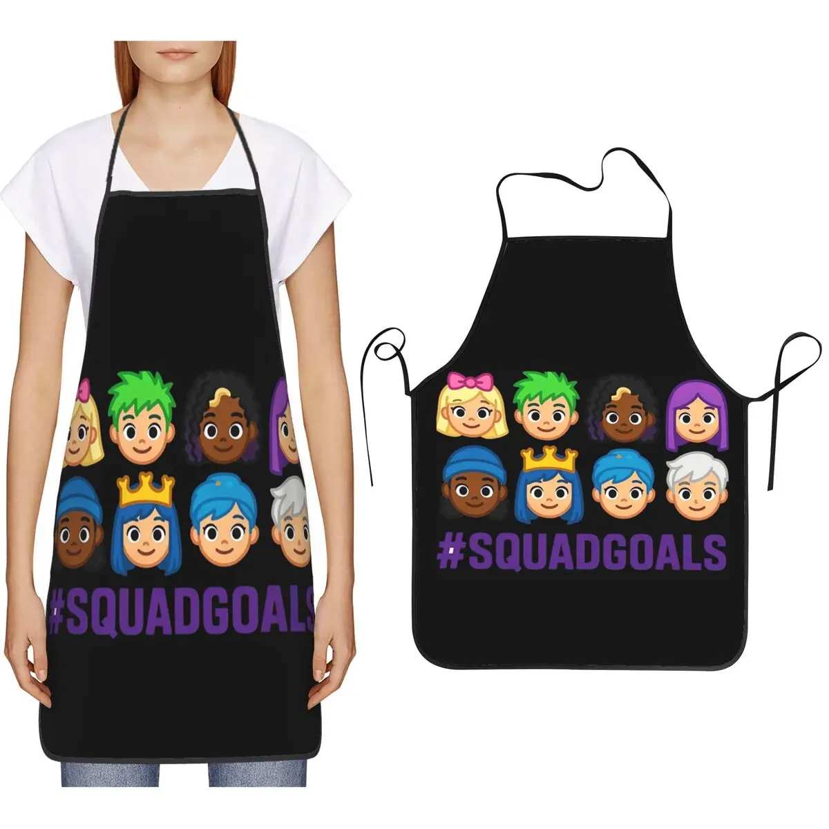 

Фартуки «Нащадки зомби» шеф-повар кулинария кухня Tablier нагрудник без рукавов кухонный сарафан для уборки для женщин и мужчин живопись