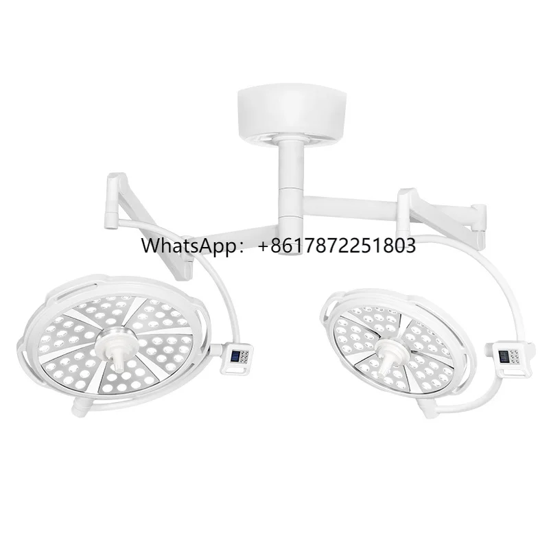 MT Hospital Cold Light Medical Double Dome Ceiling Shadowless Surgical LED Operating Lamp Hospital Battery Operating Light