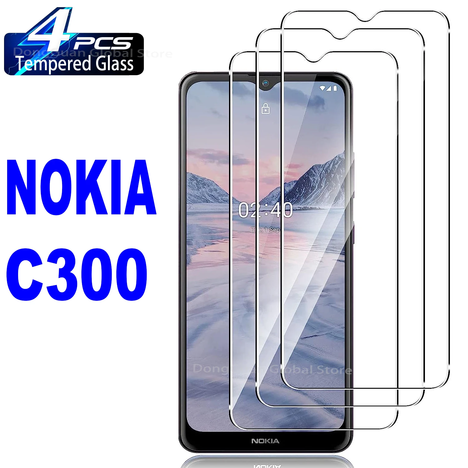 

2/4 шт. закаленное стекло для Nokia C300 Защитная стеклянная пленка для экрана