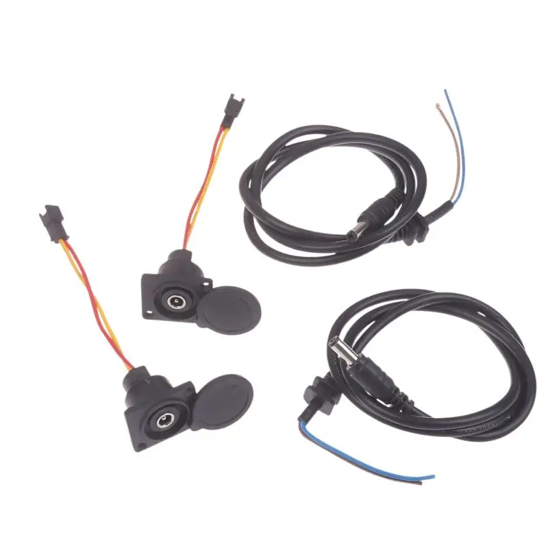 【Y】DC2.1/2.5 Ladeanschluss für Elektrofahrräder, Li-Ionen-Akku-Ausgangskabel, 36V/48V, runder Stecker und Buchse für Ladegeräte