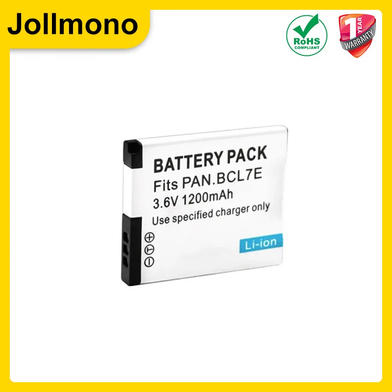 4Pcs 1200mAh DMW-BCL7 960mAh BCL7 BCL7E Battery and Charger for Panasonic Lumix DMC-F5, FH10 FS50 SZ3 SZ8 SZ9 SZ10 XS1 XS3