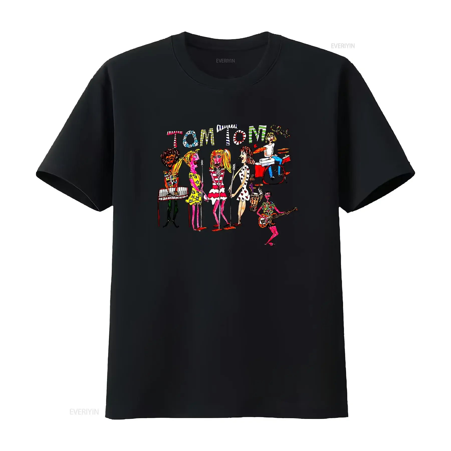 Camiseta vintage de Tom Club con estampado de música de bandas: Wordy Rappinghood, Genius Of Love, Talking Heads, Devo, XTC, Wire, Television, ESG, B52S