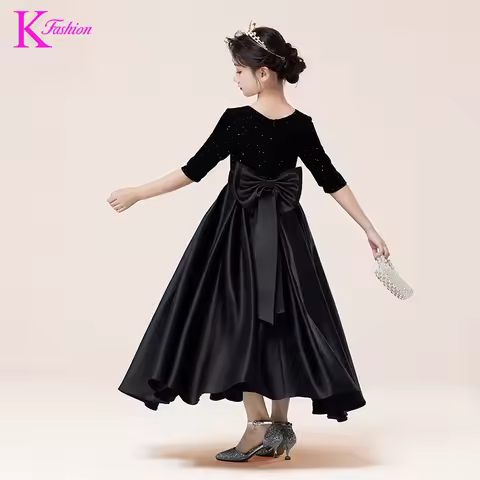Children's Formal Clothing Girl's Performance Evening Dress High-end Princess Dress Catwalk Host Piano First Birthday 3-15Y