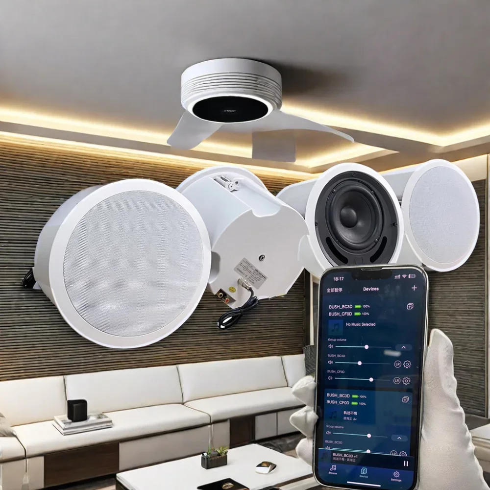 Wireless sound system ceiling subwoofer speaker double bass speaker unit active TV  subwoofer