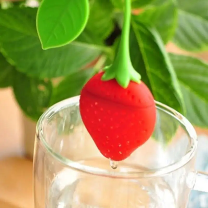 Creative Tea Infuser Ball Silicone Teaware Tea Leaf Strainer Diffuser Teapot Tool Strawberry Shape Bag Teabag Kitchen Accessory