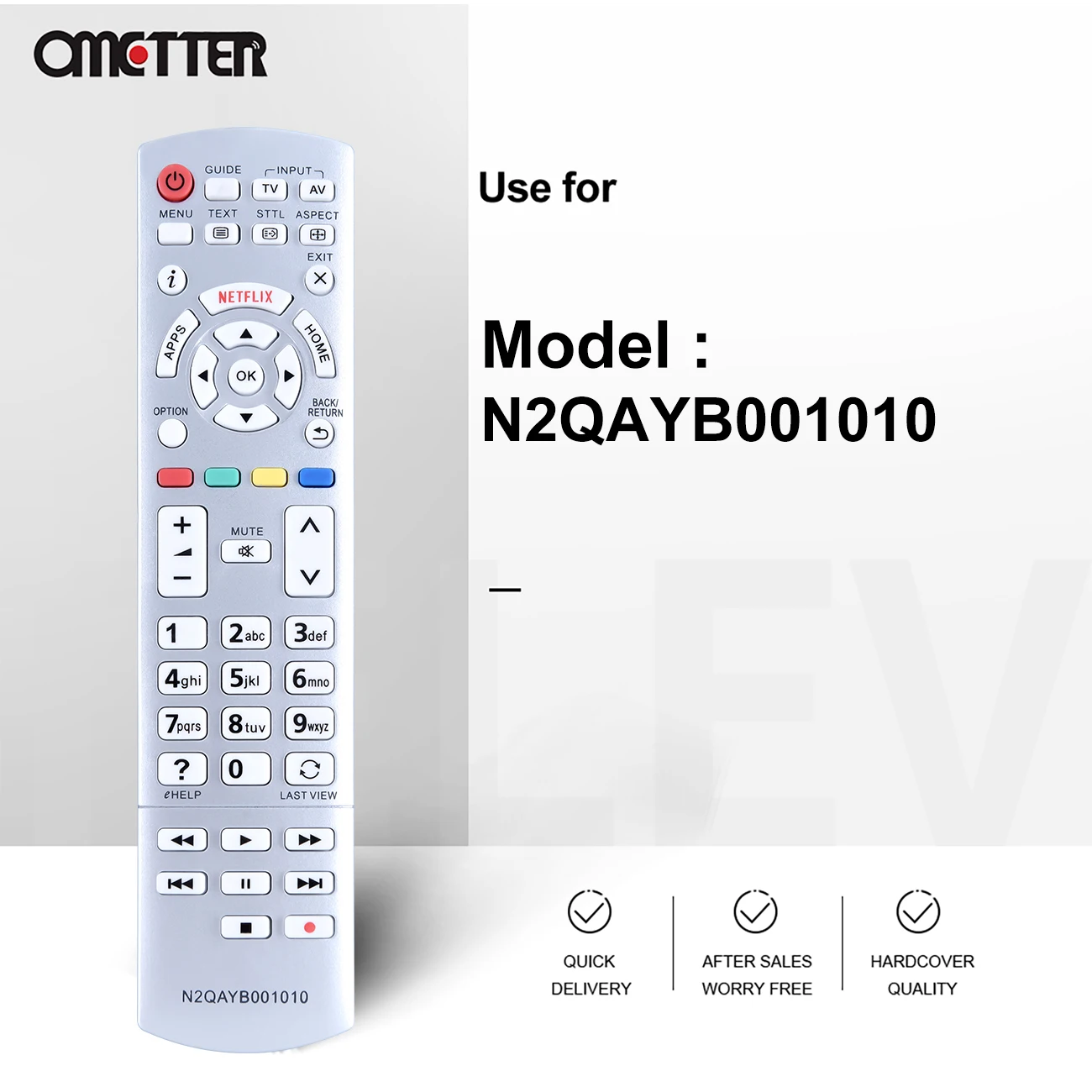 Substituição para Panasonic TV Controle Remoto N2QAYB001010 N2QAYB000840 N2QAYB001011 TX-40CS620E TX-50CS620E TX-55CS6