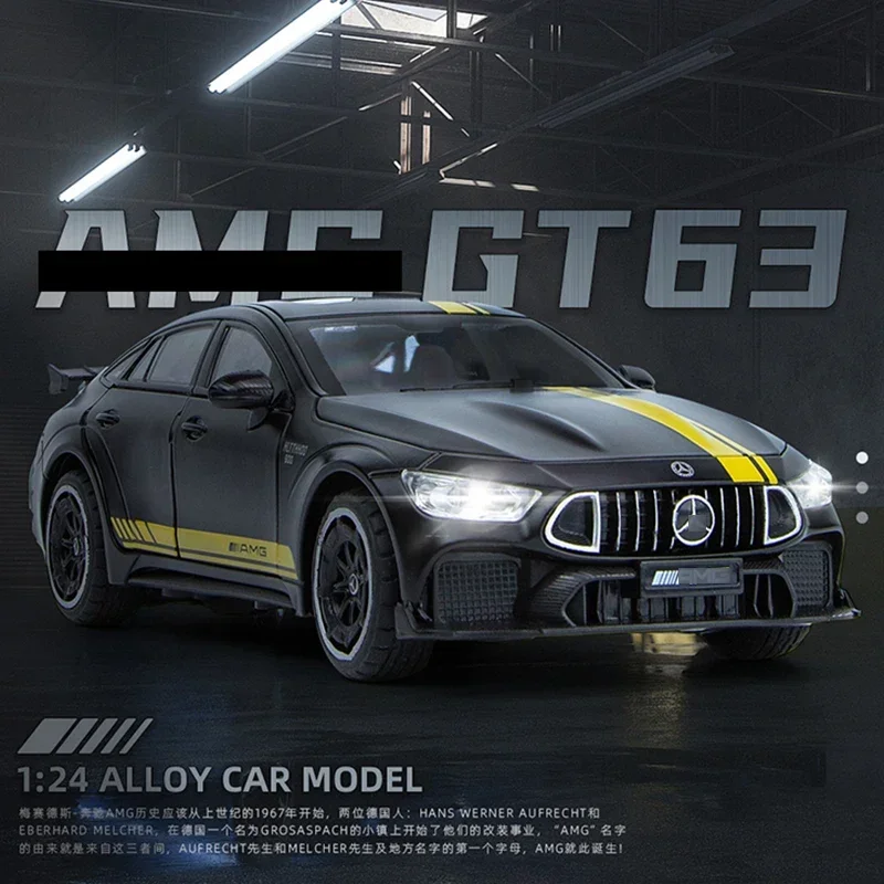 

1:24 Diecast Alloy Model Car Miniature GT63 Sportcar Simulation Collectible Metal Vehicle Boys Birthday Christmas Toys