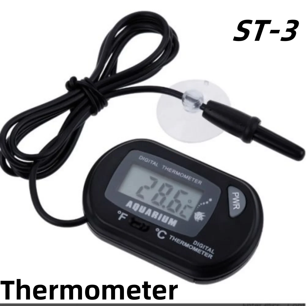 ST-3 Wasserdichtes digitales Aquarium-Thermometer mit Sonde, elektronisches Aquarium-Thermometer, Grad Celsius ℃   Schwarz/Gelb