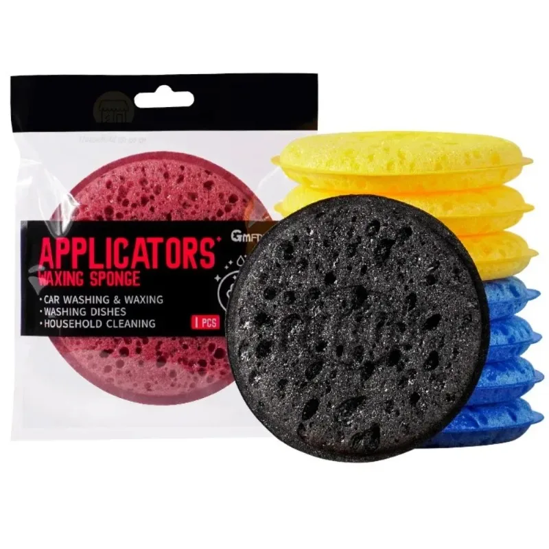 Round High Density Kitchen Dishwashing Sponge Soft Absorbent Clean Rub Pot Rust Scouring Pad Removing Household Cleaning Sponge