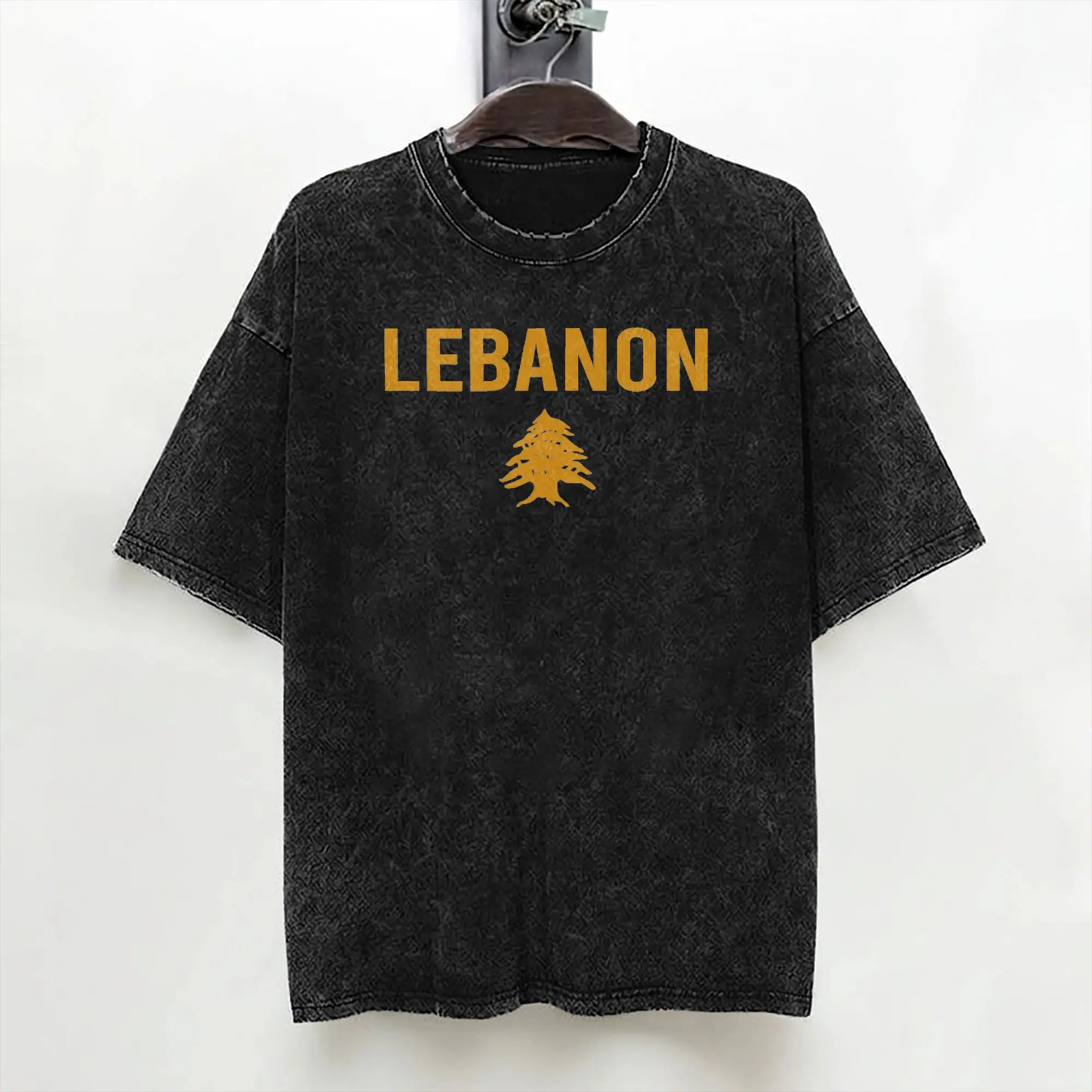 Lebanon Flag Map Beirut Cedar Tree Lebanese T Shirts Washed 100% Cotton Street T-Shirts for Men Women Streetwear Tee Shirt