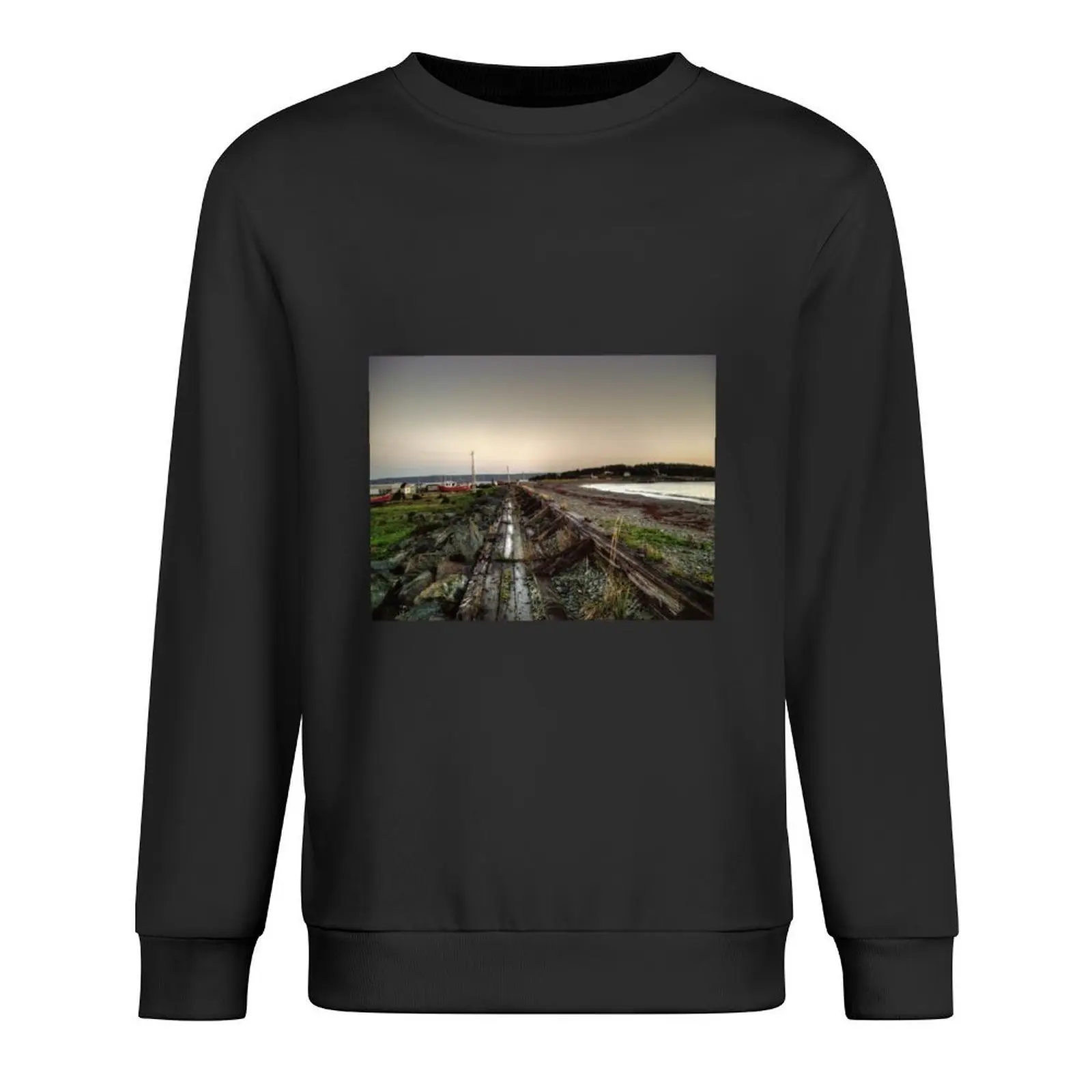 

Gabarus Boardwalk, Cape Breton Island, Canada Pullover korean autumn clothes men's coat male clothes men's sweat-shirt set hoody