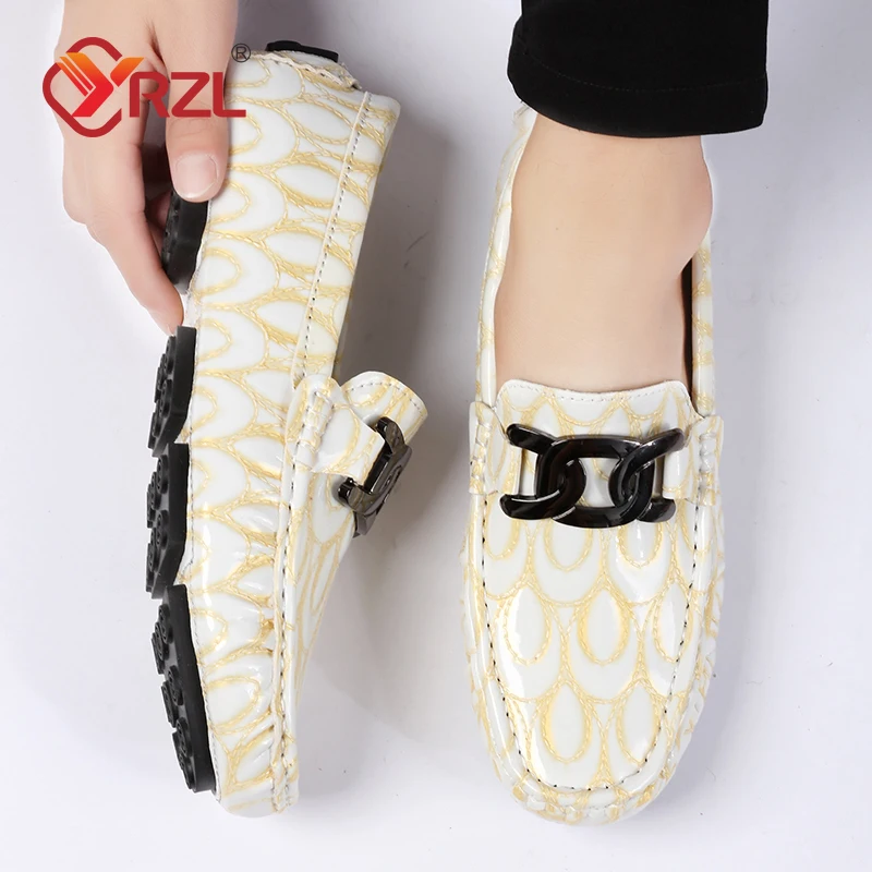 YRZL Mens Loafers Comfort Soft Moccasins High Quality Handmade PU Leather Shoes Men Flat Driving Shoes Casual Loafers for Men