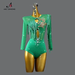 Latin Dance Dress Competition Extreme Mini Ball Practice Wear Prom Costume Ladies Bodycon Womens Line Suit Sexy Skirt Customized