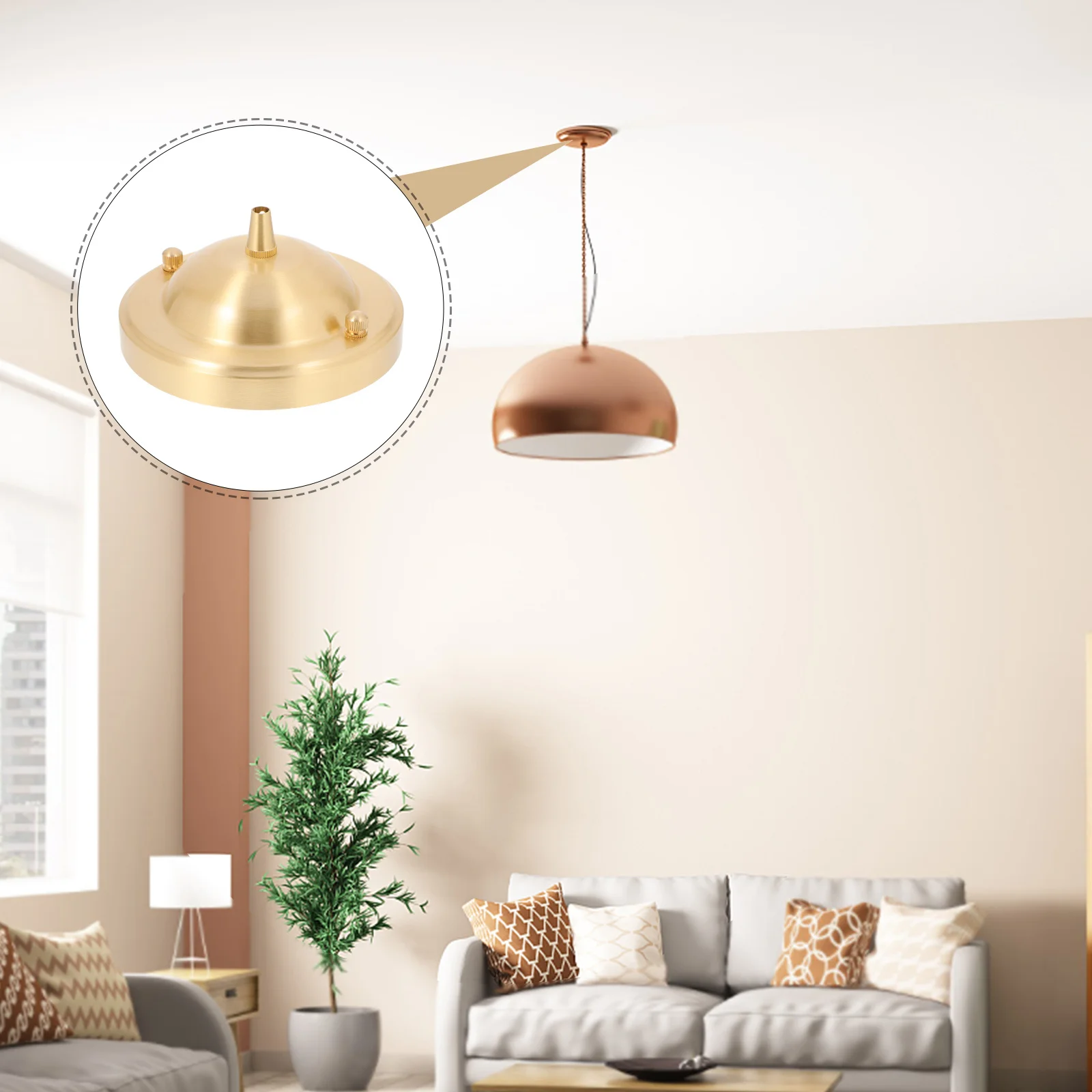 

Copper Ceiling Light Mounting Plate Vintage Pendant Canopy For Living Room Bedroom Nursery Retro Lighting Fixture Parts Metal