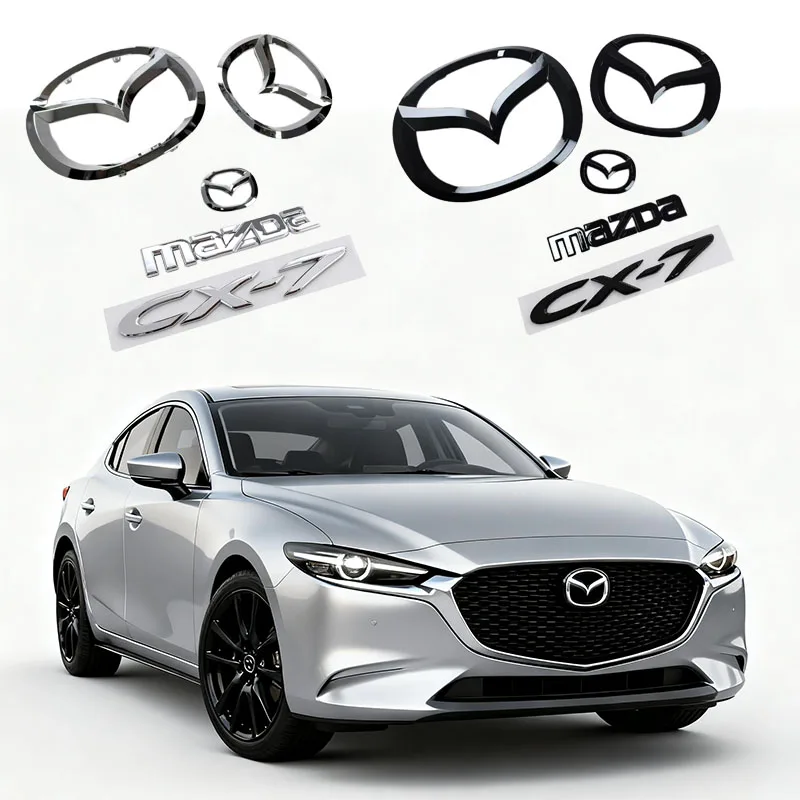 

Plastic 3D Car Front Hood Sticker Rear Trunk Cover Steering Wheel Emblem for Mazda CX-7 CX7 Replaced Decal Decoration