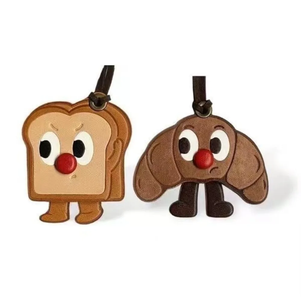 PU Leather PU Leather Toast Pendant Toast Croissant Backpack Hanging Ornament Cartoon Bag Accessories