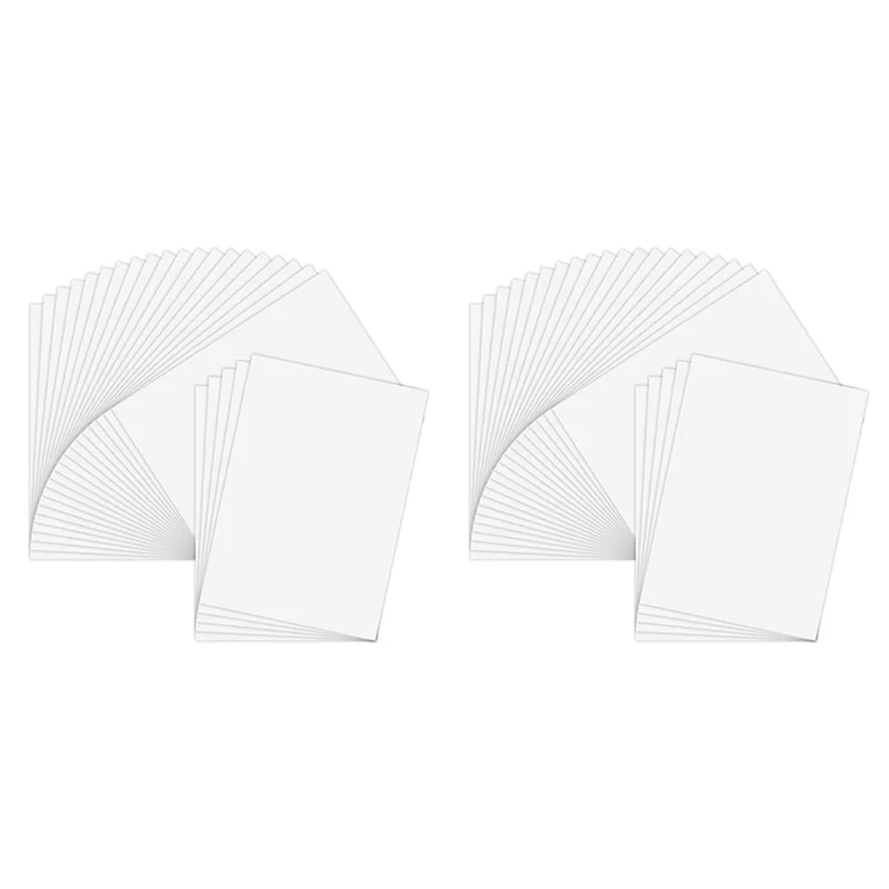 50 Sheets Printable Vinyl Sticker Paper Self-Adhesive Waterproof Matte White Printing Paper Sheet, For Inkjet Printer
