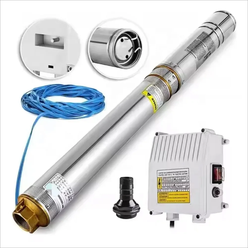 4SDM8-5 Single-Phase 0.75HP High-Pressure Submersible Water Pump for Agriculture Irrigation & Deep Well Borehole Pump