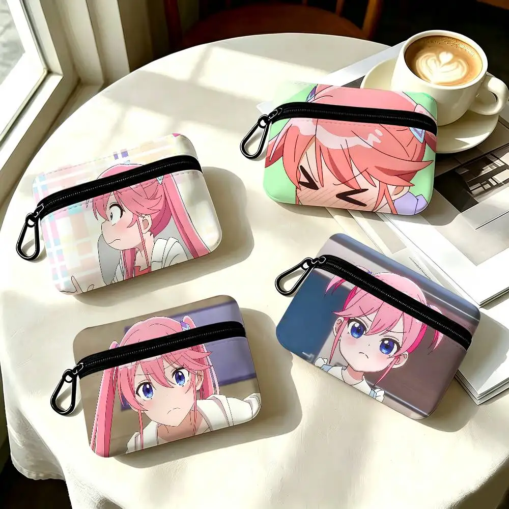 1pc Ouka Shiunji Shiunji Family Children Coin Purse With Carabiner Hook Portable Key Card Wallet Small Zipper Storage Pouch