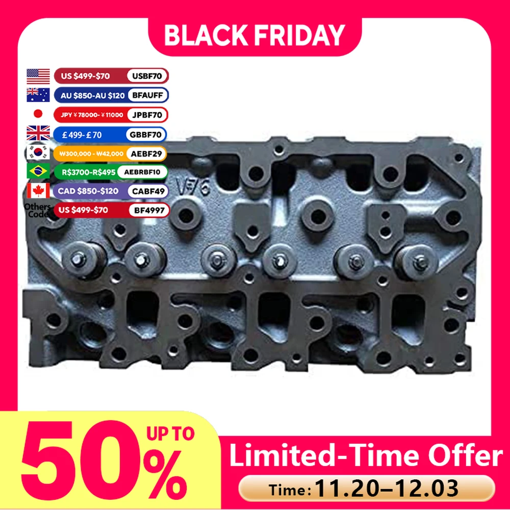 

3TNV76 Cylinder Head With Valves For Yanmar Diesel Engine