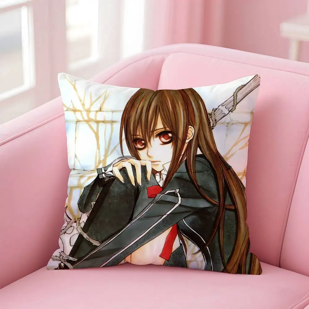 كيس وسادة V-Vampire Knight Anime وسادة صور مخصصة آمنة، وسادة صوف مصقولة مضادة للبهتان، آمن للأمهات والرضع.