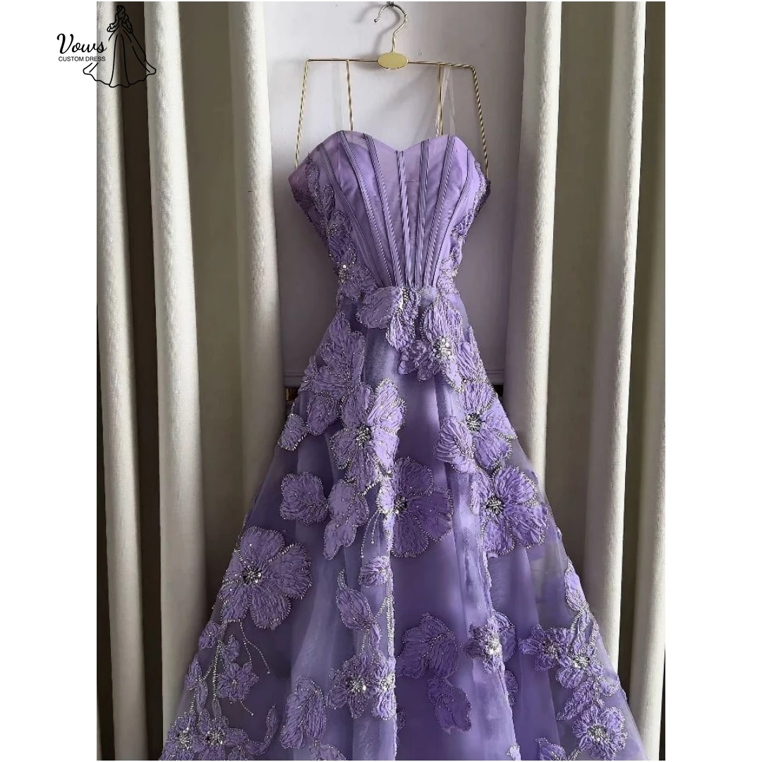 

Vows Line A Evening Dress for Elegant Party Dresses for Wedding Woman Custom Made Spaghetti Straps Ball Gowns Prom Luxury Dress