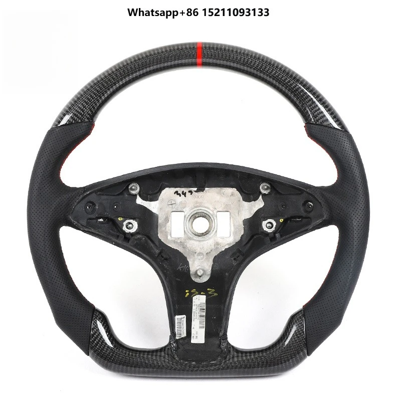 W204 C Class C350 C300 C280 C63 PU Carbon Fiber Custom Steering Wheel with Customizable Color & LED
