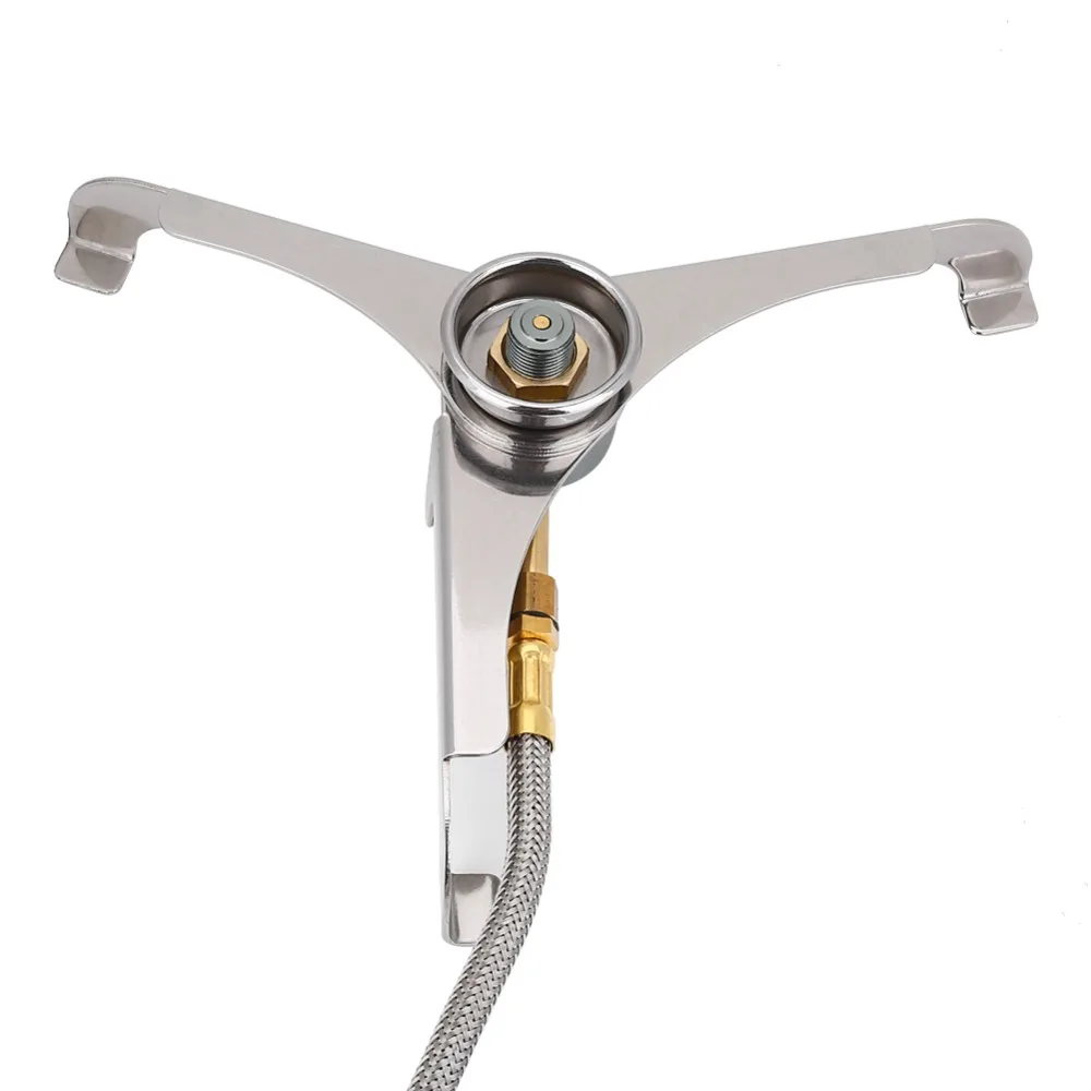 

Stainless Steel Stove Burner Converter Mini Lightweight Propane Hose Adapters Anti-Tipping Gas Conversion Adapter Camp Kitchen