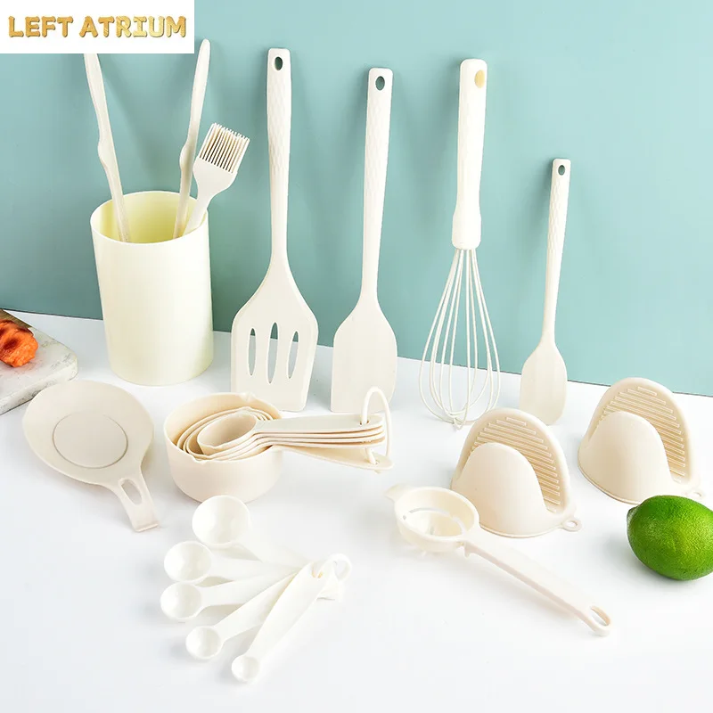 Integrated Silicone Kitchenware Baking 21 Piece Set High Temperature Resistant Non-stick Pan Spatula Oil Brush Egg Beater Frying