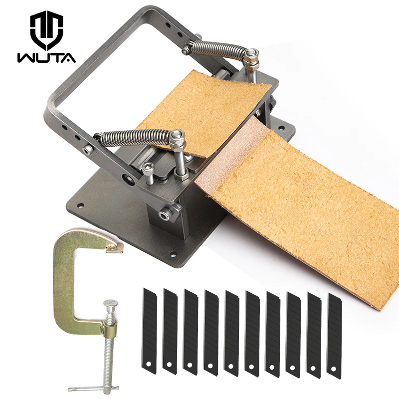 

WUTA Leather Skiving Tools Strip Belt Thinning Machine Splitter Cowhide Leather Peeling Skiver DIY Manual Strap Cutting