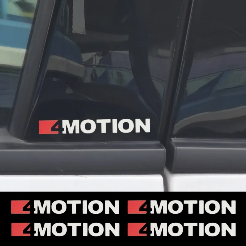 4Pcs 4Motion Car Sticker Decal Center pillar sticker For Volkswagen Rline Magotan Touareg Troc GolfR R36 Talagon