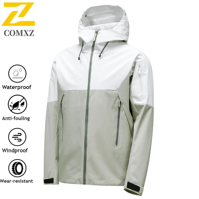 

Autumn Jacket Women Outdoor Jogging Hiking Soft Shell Coats Camping Hooded Waterproof Rainproof Windbreaker MenTravel Ski Jacket