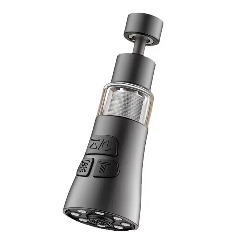 

Premium-Universal Kitchen Faucet Extender 360° With Filter Aerator Splash Filter Washbasin Faucet Bubbler Nozzle Aerator Grey