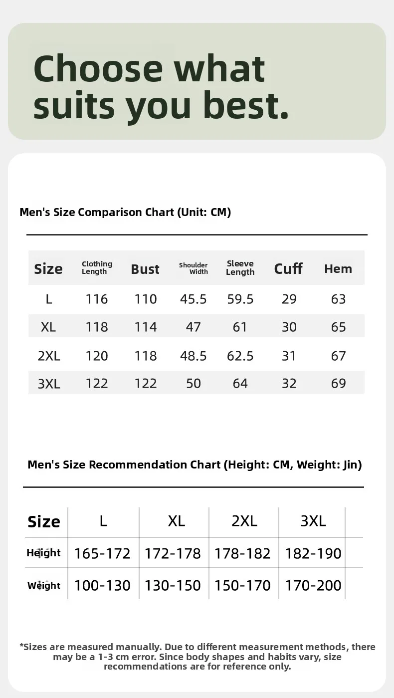 Bata para hombre de manga larga