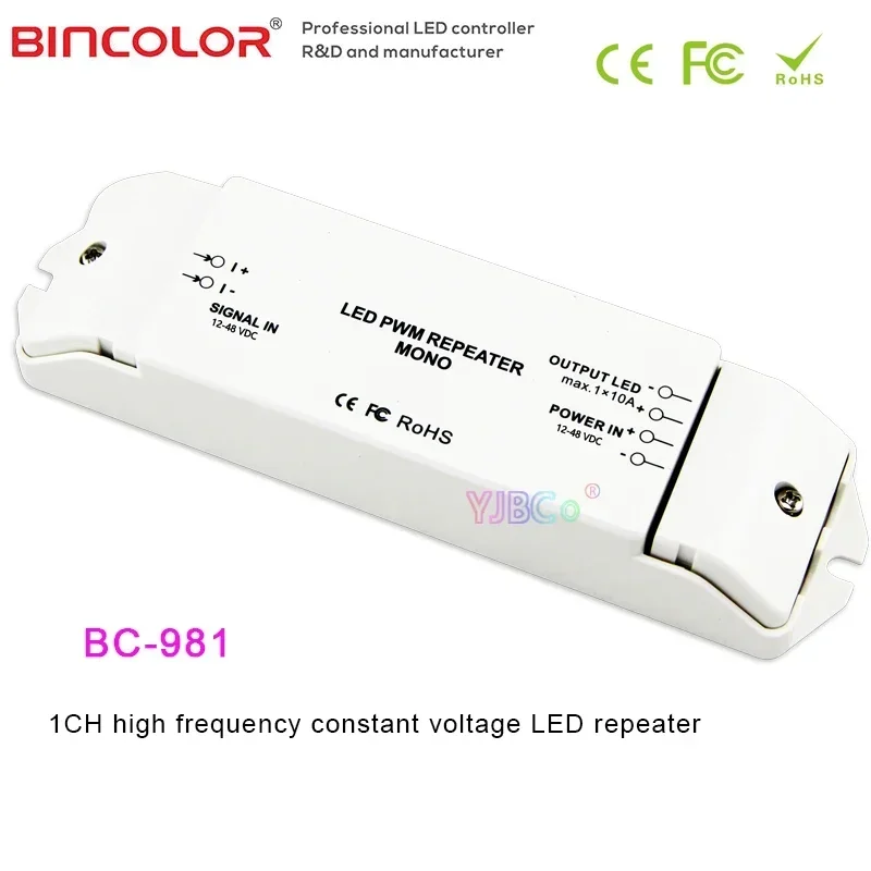 

Bincolor 4CH high frequency LED Power repeater Work with RGBW led lights Dimmer controller,DMX512 decoder 12V-48V 24V 36V 5A×4CH