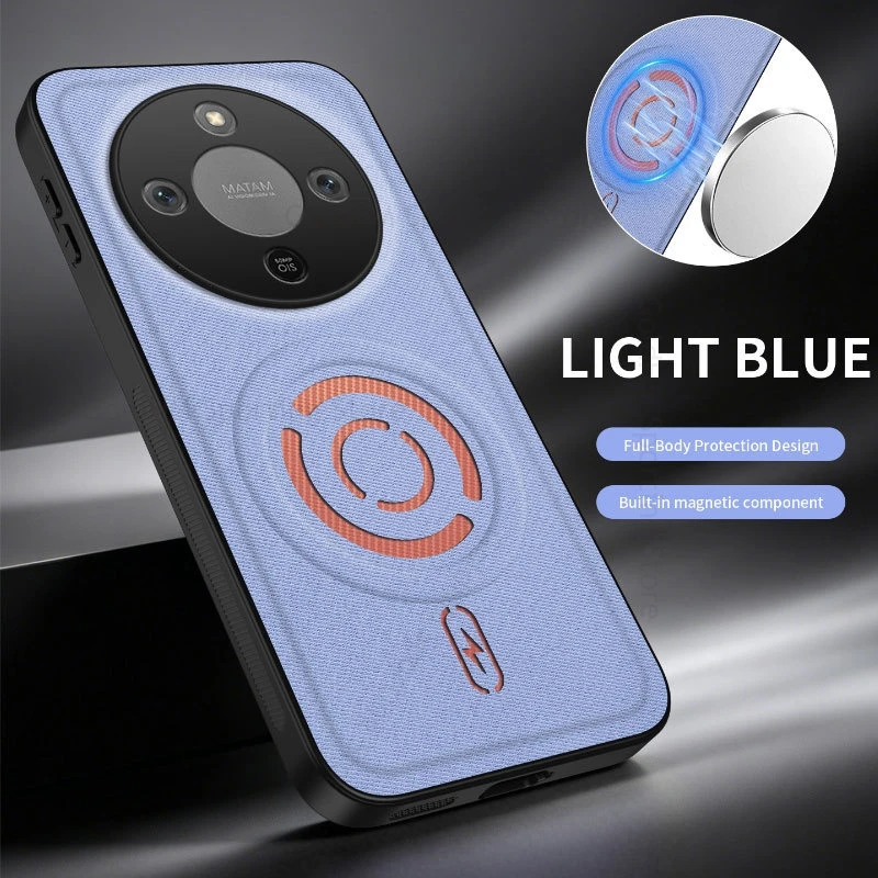 For Magsafe Leather Shockproof Case For Honor 600 Pro 400 Llite Wireless Charging Magnetic Cover For HONOR X60 Pro Magic 8 Lite