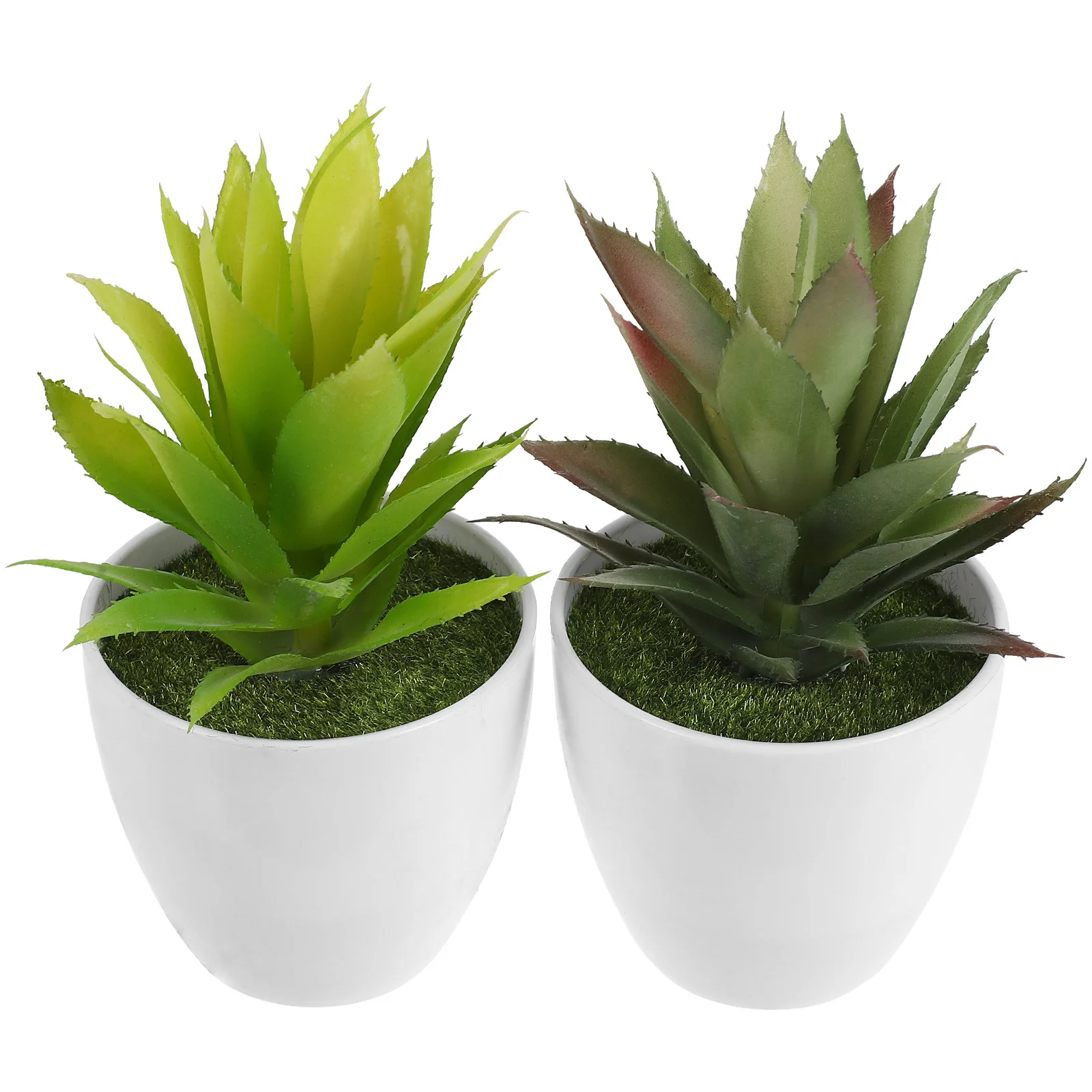 

2pcs Artificial Plastic Succulent Vivid Bonsai Adornment For Home Office Desktop Bookshelf Decor Potted Plant Ornament Gift Idea