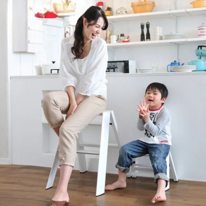 

Kitchen Ladder Chair Aluminum Alloy Household Ladder Stool Folding Thickening Step Stool Indoor Multi-functional