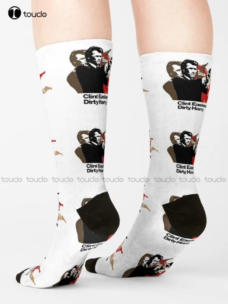 Clint Eastwood - Dirty Harry Socks Custom Women Socks Unisex Adult Teen Youth Socks 360° Digital Print Harajuku Streetwear Gift