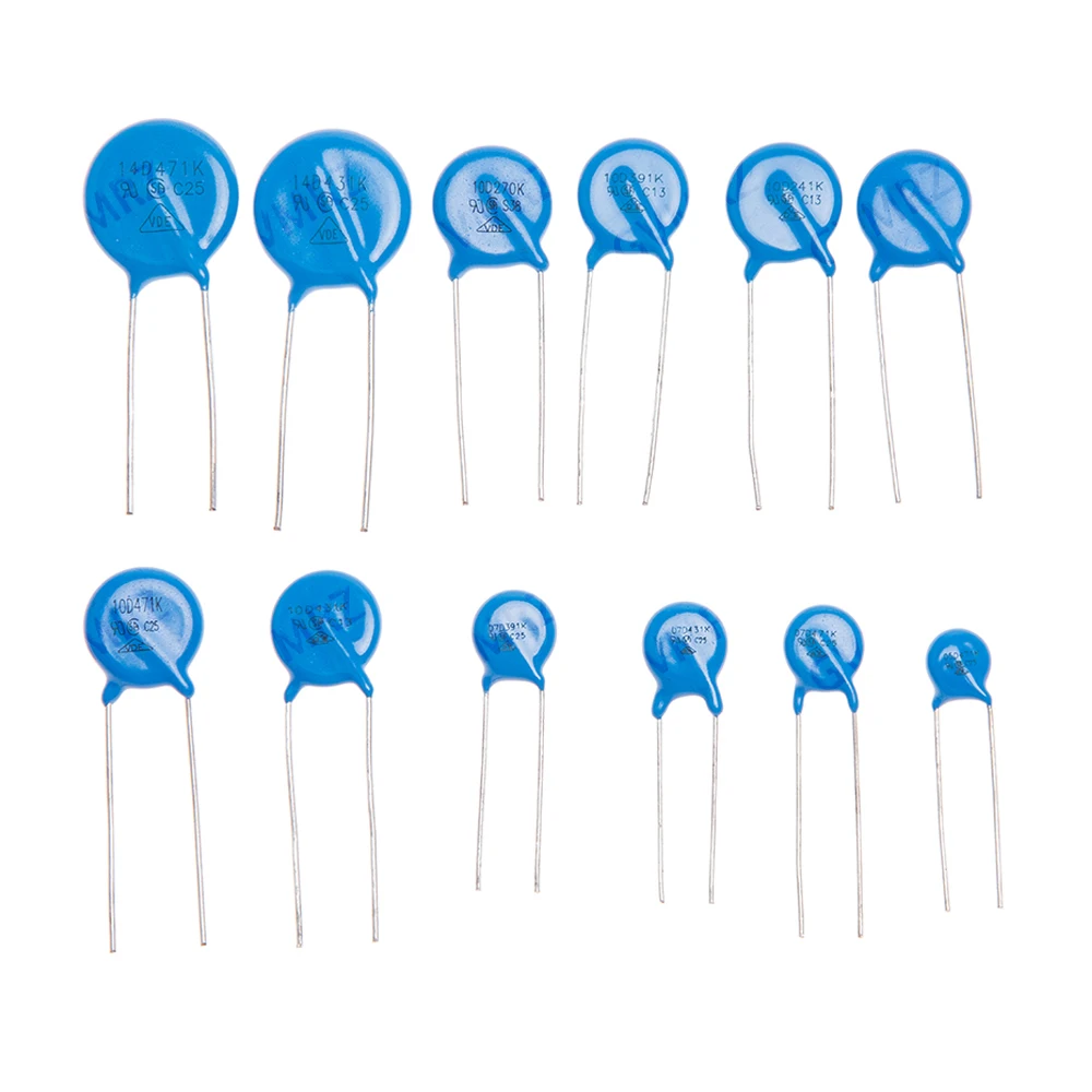 120PCS 7D431K 12Values Varistor Resistor Kit 5D471K 7D471K etc. DIP Package for Surge Protection Projects  7D391K 10D471K 100431