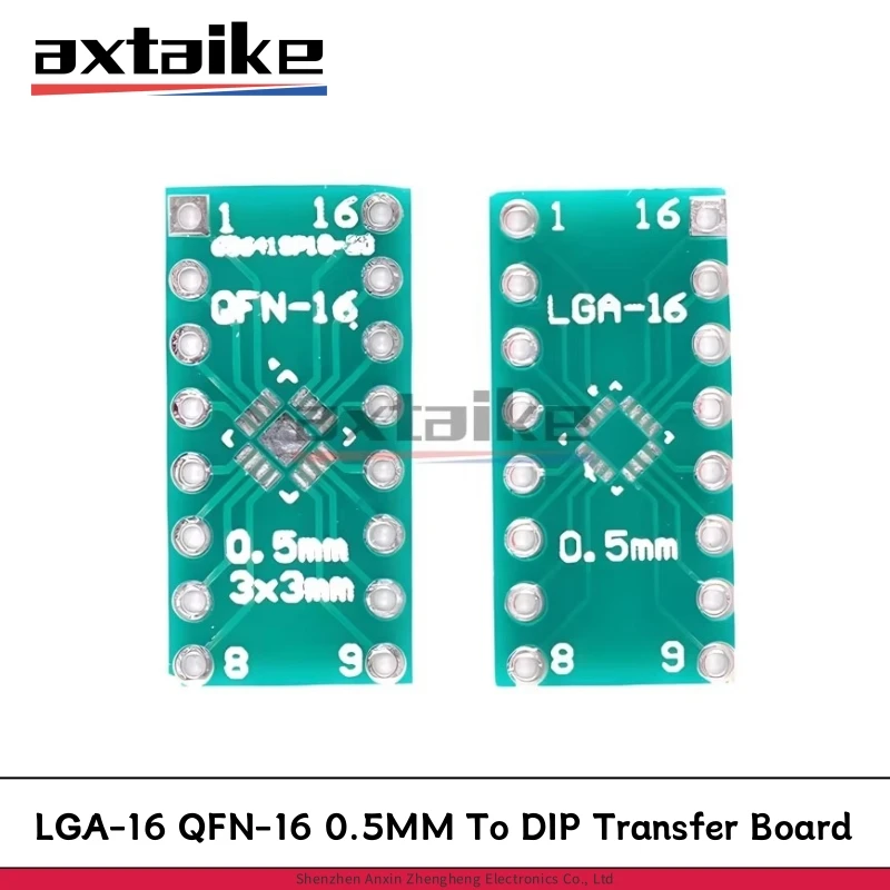 20PCS LGA-16 QFN-16 0.5MM To DIP Transfer Board DIP Pin Board Pitch IC Adapter Plate Conversion Board LGA16 QFN16