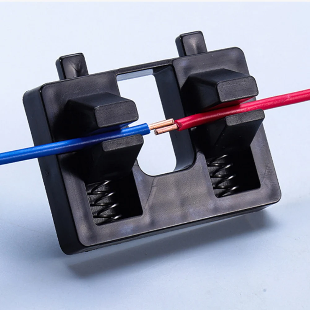 Black Plastic Electric Wire Welding Fixture 2PC Dual Spring Holder for Electronics Repair and DIY Soldering Tasks