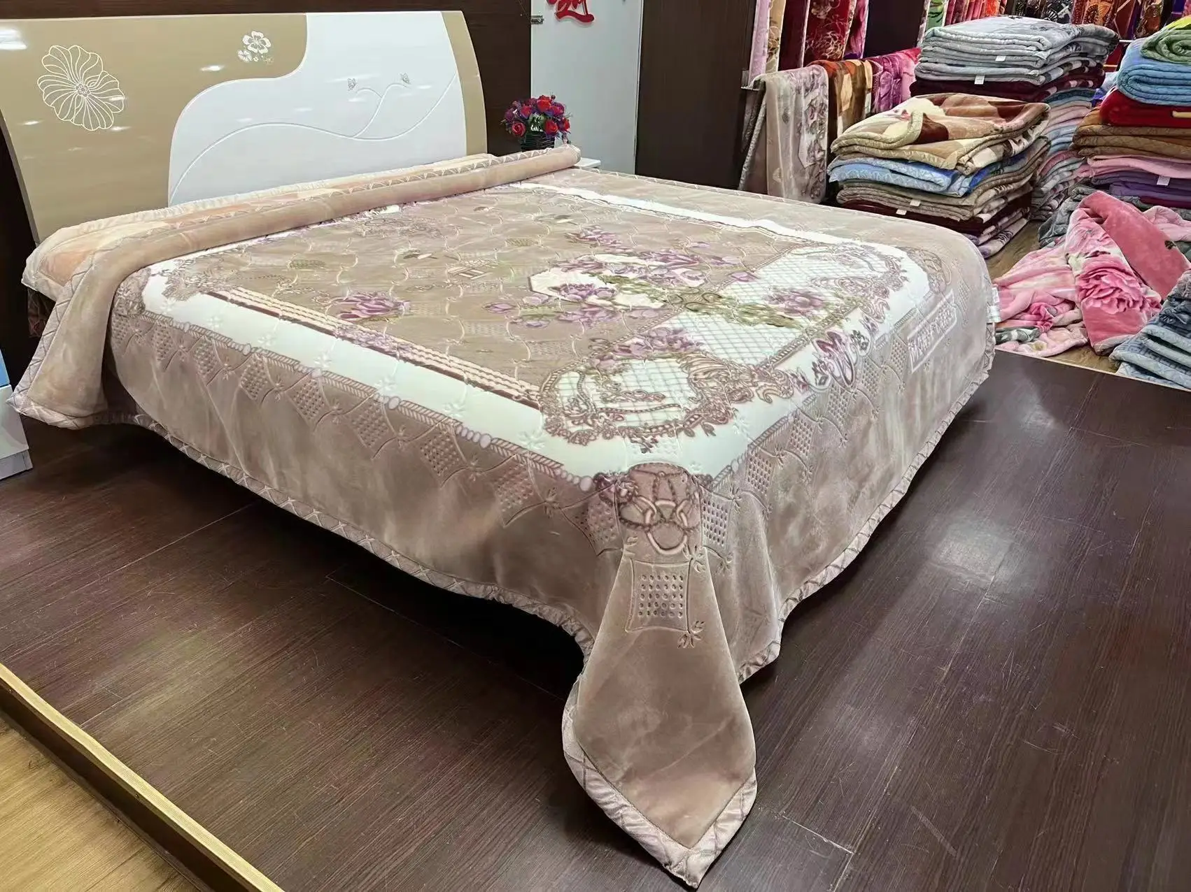 

Warp knitting, weft knitting, foreign trade, single and double layer, blanket, cross-border