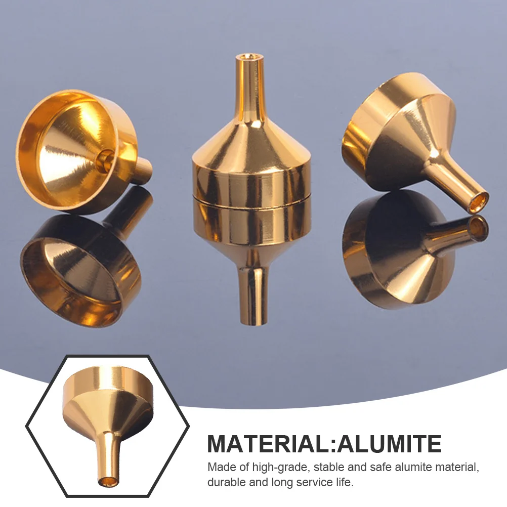 

15Pcs Mini Funnels Small Metal Liquid Dispensing Portable Tiny Funnels for Perfume Bottle Filling Reuse Mini Funnel