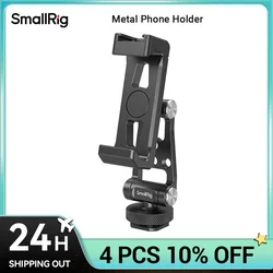 SmallRig soporte de teléfono de Metal con zapata fría para teléfono de 57-88mm de ancho, conmutación rápida para micrófono, luz para DJI RS 4 / RS 4 Pro