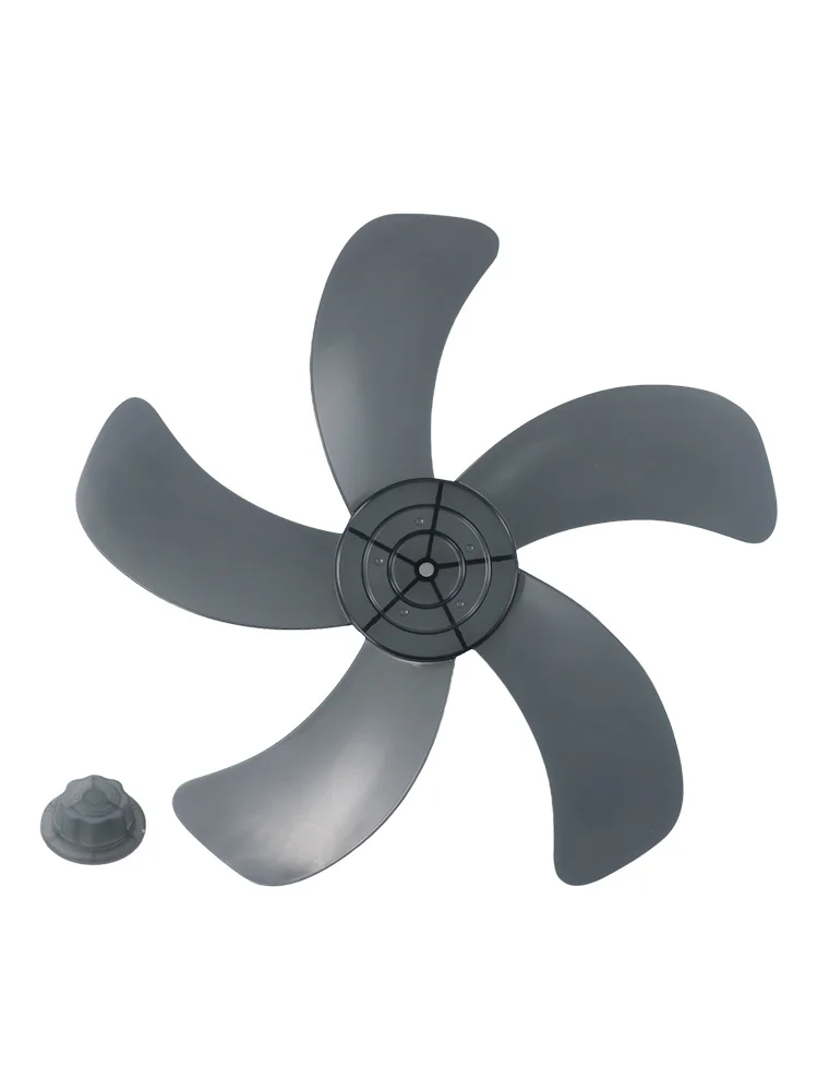 For Pedestal Fan Fan Blade With Nut Cover Five Leaves Fan Blade Efficient Cooling Minimal Noise Operation Noise Reduction