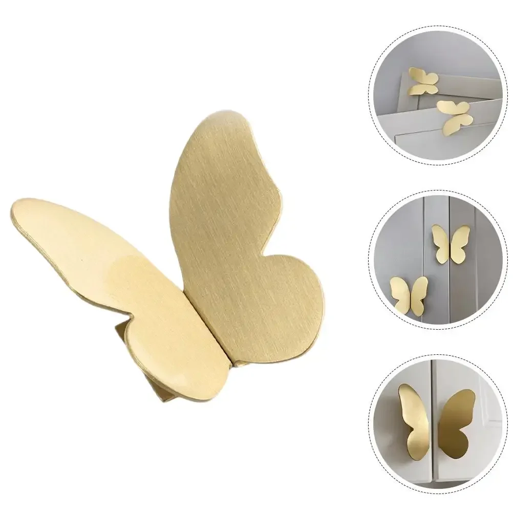 Aluminum Alloy Butterfly Cabinet Door Handles Gold Drawer Pulls Children's Room Clothes Cabinet Handle Wardrobe Knobs Decor