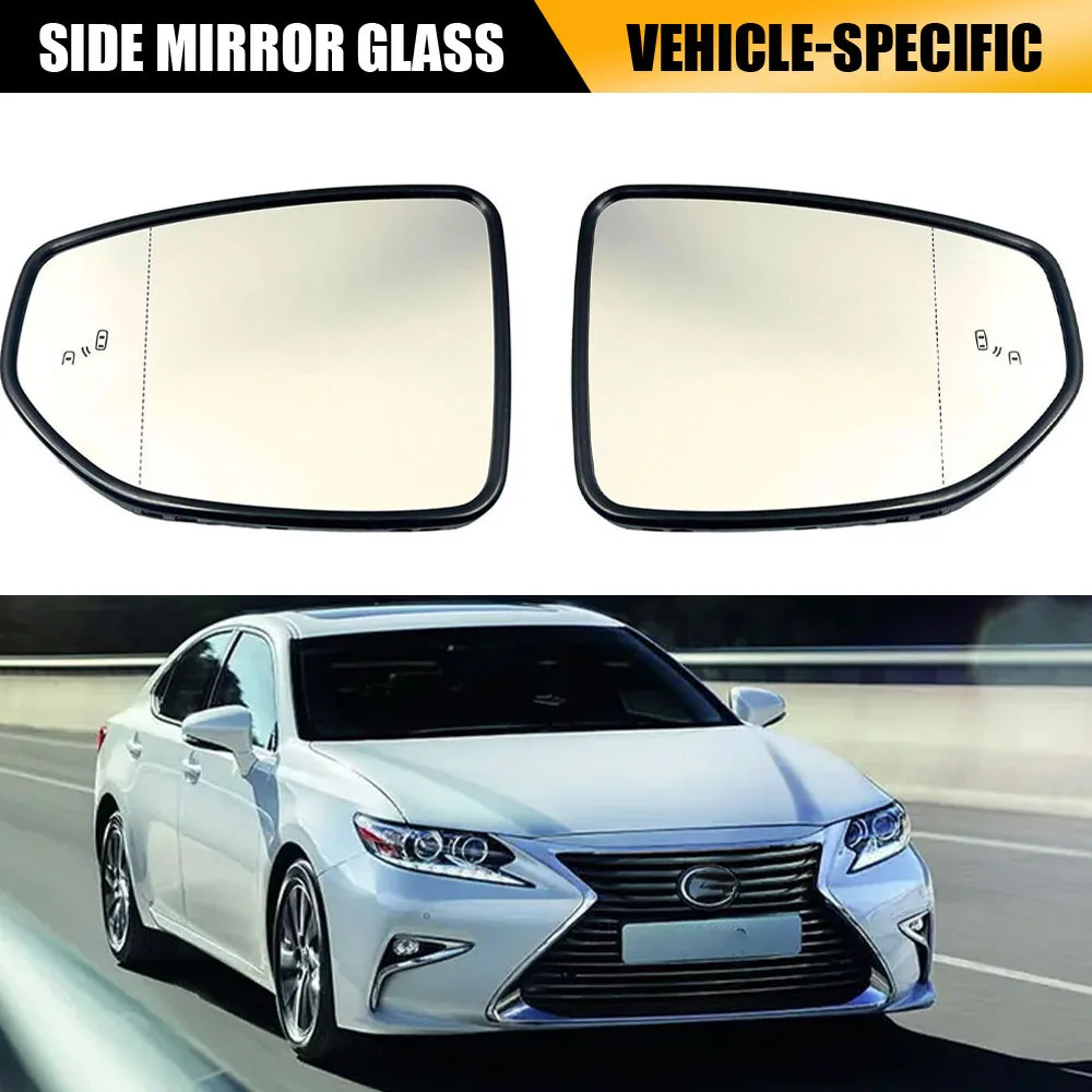 Car Rearview Accessories Blind Spot Mirror Glass Heated OEM Heating For 2017-2023 Lexus ES ES300h ES200 LS500 UX200 UX260