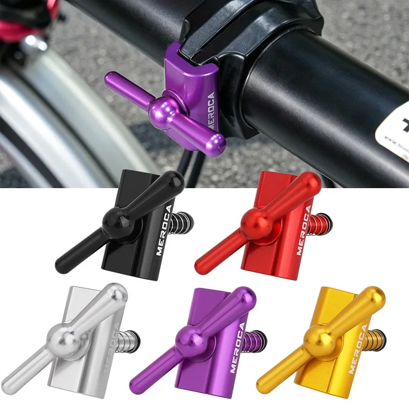 

MEROCA folding bike hinge clamp for brompton Folding bike Hinge C-Clip Aluminum Alloy Hinge Clamp Lever faucet folding buckle